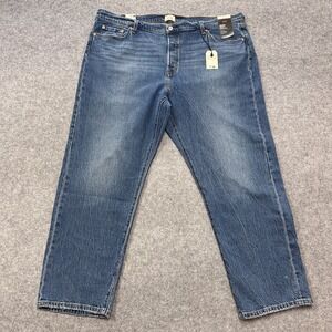 Levis Premium 501 Jeans Women 22W NWT  Blue Denim High Rise Straight Med Wash